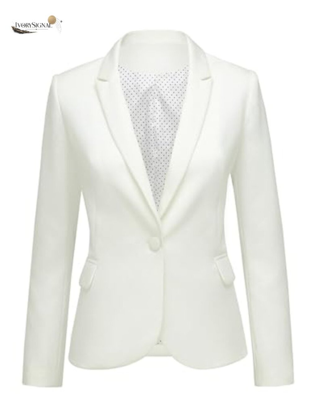 Women's Classic Notched Lapel Blazer, Long Sleeve Suit Jacket, Tailored Fit,
